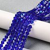 Transparent Electroplate Glass Beads Strands LS-EGLA-A039-T4mm-L06-4