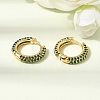 Brass Micro Pave Cubic Zirconia Hoop Earrings KK-CBA8324-24G-01-1