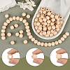 Natural Unfinished Wood Beads WOOD-PA0001-16C-6