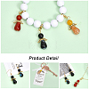 12Pcs 3 Styles Natural Agate Alloy Pendant Decorations HJEW-CA0001-31-5