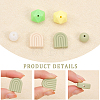 6 Style Food Grade Eco-Friendly Silicone Beads SIL-CA0001-39-5