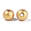 Spray Painted Round Natural Schima Wood Beads WOOD-A018-12mm-31-4