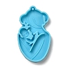 Mother's Day Mother with Baby Silicone Bust Statue Pendant Molds AJEW-M221-02E-2