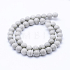 Natural Silver Line Jasper Beads Strands G-F531-6mm-O-2