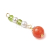 10Pcs 10 Colors Cat Eye Pendants PALLOY-JF04084-4