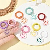 8Pcs 8 Styles Transparent Printed Acrylic Pendant Decorations HJEW-YW00555-5