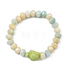 Glass & Synthetic Turquoise Beaded Bracelets BJEW-JB13889-01-3