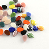 Pearlized Plated Opaque Glass Cabochons X-PORC-S778-18x25-M-1