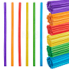 180Pcs 6 Colors Wood Craft Sticks WOOD-FH0002-51-1