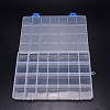Rectangle PP Plastic Bead Storage Container CON-WH0080-80-3