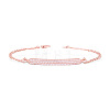 TINYSAND 925 Sterling Silver Link Bracelets TS-B001-RG-7-1
