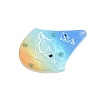 Marine Organism Series Fan Shape Acrylic Pendants OACR-Q101-03C-2