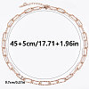 304 Stainless Steel Textured Paperclip Chain Necklaces for Women LS-HX6515-4-1