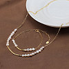 925 Sterling Silver with Natural Pearls Beads Necklaces NJEW-Z030-07G-5