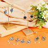 20Pcs 5 Style Hexagon & Teardrop & Flat Round & Polygon 304 Stainless Steel Dangle Earring Settings FIND-BBC0002-50-4