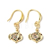 Colorful Cubic Zirconia Fish Dangle Earrings EJEW-B017-15G-1