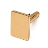 Rectangle 201 Stainless Steel Swank Cuff Links SA-CBAE2BD-01G-B-1