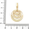 Brass Micro Pave Clear Cubic Zirconia Pendants KK-F939-04A-G-3