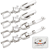 10Pcs Brass with Cubic Zirconia Fold Over Clasps ZIRC-BBC0002-67P-1