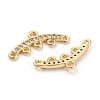 Brass Micro Cubic Zirconia Chandelier Components Links LS-KK-Q789-46G-2