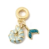 Ocean Brass Enamel European Dangle Charms KK-A296-34G-1