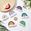 18Pcs 9 Colors Polycotton(Polyester Cotton) Rainbow Wall Hanging FIND-DC0002-90-3