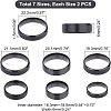 DICOSMETIC 14Pcs 7 Size 201 Stainless Steel Plain Band Ring for Men Women RJEW-DC0001-06A-5