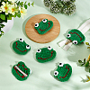 Frog's Head Shape Cartoon Style Polyester Knitted Costume Ornament Accessories DIY-BC0006-65-5