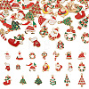 40Pcs 20 Styles Christmas Alloy Enamel Pendants ENAM-TA0001-55-2