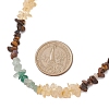 Natural Citrine & Tiger Eye & Green Aventurine Chip Beaded Necklaces NJEW-JN05099-01-3