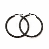 304 Stainless Steel Twist Rope Hoop Earrings for Women EJEW-C011-02EB-1