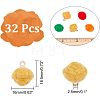 32Pcs Flocky Resin Pendants RESI-CA0001-50-2