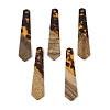Transparwnt Resin & Walnut Wood Pendants RESI-I354-03F-1