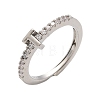 S925 Sterling Silver Adjustable Letter Rings for Women RJEW-M068-01P-T-2