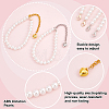   2 Pairs 2 Colors Women's Detachable ABS Plastic Imitation Pearl Beaded Shoe Laces for High Heels FIND-PH0007-46-5