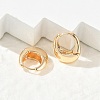 Brass Hoop Earrings for Women EJEW-U041-01G-3