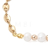 Natural Cultured Freshwater Pearl & Electroplate Non-magnetic Synthetic Hematite Beaded Bracelets for Women BJEW-JB12893-3