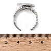 304 Stainless Steel Cuff Ring Components STAS-P454-01D-P-3