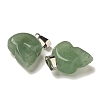 Natural Green Aventurine Pendants G-Z067-02P-02-3