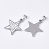 201 Stainless Steel Pendants STAS-N089-96P-2