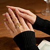 304 Stainless Steel Open Cuff Rings for Women BY6397-2