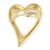 Hollow Heart Brass Open Cuff Ring RJEW-Q819-29G-3