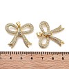 Rack Plating Brass Micro Pave Clear Cubic Zirconia Pendants KK-Z064-09G-3