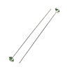 Brass Micro Pave Cubic Zirconia Stud Earring Findings CU-CBA4618-01P-05-2
