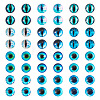 70Pcs 2 Styles Glass Cabochons GLAA-TADJ0001-18E-1