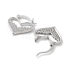 Rack Plating Brass Micro Pave Cubic Zirconia Hoop Earring EJEW-C081-37P-2