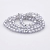 Pearl Luster Plated Glass Faceted Drum Beads Strands GLAA-A032-4mm-PL06-2
