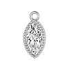 Brass Micro Pave Cubic Zirconia Pendants FIND-PW0025-01B-03-1