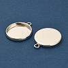 Flat Round Brass Pendant Cabochon Settings KK-A276-10S-3