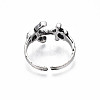 Alloy Anchor Open Cuff Ring for Men Women RJEW-T009-38AS-2